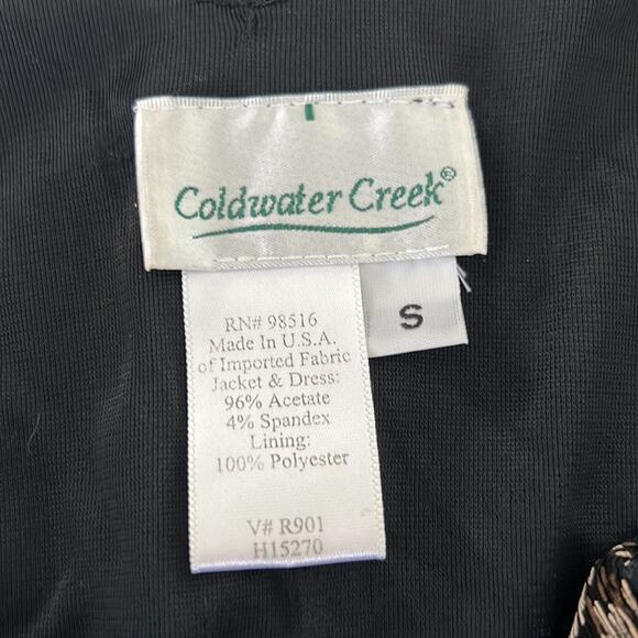 Coldwater Creek S Black Long Maxi Gown Dress Gold Glitter Embellished Party - Picture 4 of 10